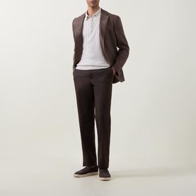 Rib Knit Polo Shirt
