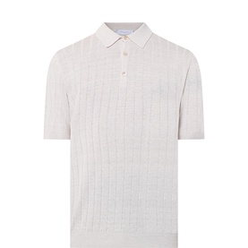 Rib Knit Polo Shirt