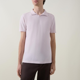 Pique Open Collar Polo Shirt
