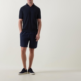 Structure Fine Knit Polo Shirt