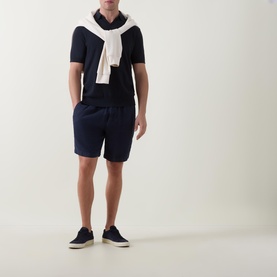 Structure Fine Knit Polo Shirt