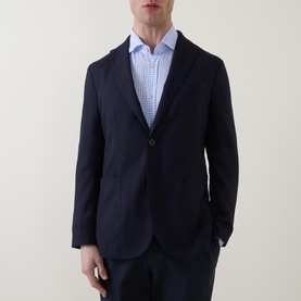 Single-Breasted Hopsack Blazer