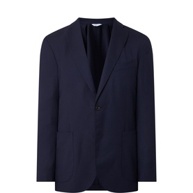 Single-Breasted Hopsack Blazer