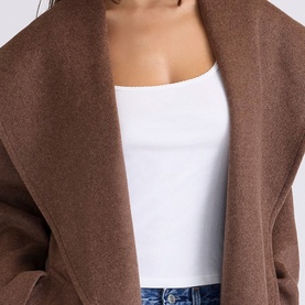 Cocoon Shawl Collar Coat