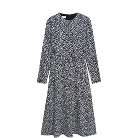 Dakota Abstract Printed Flared Dress