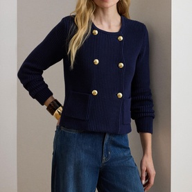 Double-Breasted Knitted Jacket
