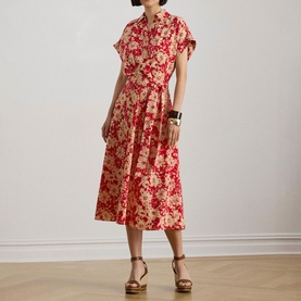 Floral Belted Dress