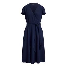 Belted Georgette Wrap Dress