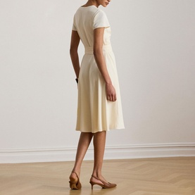 Belted Georgette Mini Dress