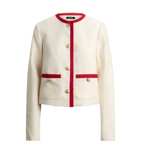 Single-Breasted Two-Tone Blazer