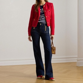 High-Rise Flared Sailor Jeans