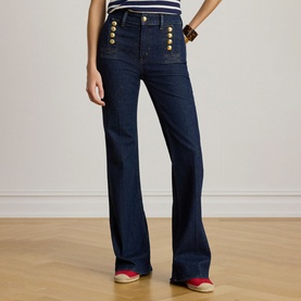 High-Rise Flared Sailor Jeans