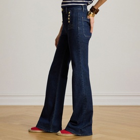 High-Rise Flared Sailor Jeans