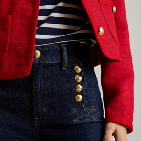 High-Rise Flared Sailor Jeans