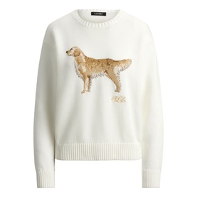 Golden Retriever Intarsia Knit Sweater