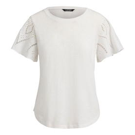 Embroidered Eyelet Top