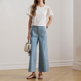 Embroidered Eyelet Top