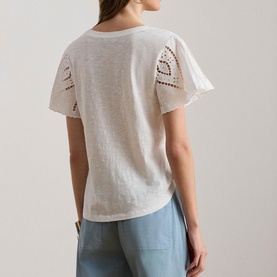 Embroidered Eyelet Top
