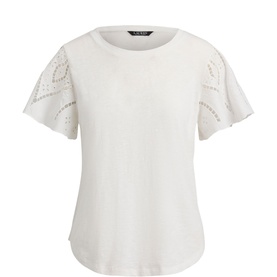 Embroidered Eyelet Top