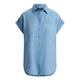 Monogram Logo Linen Casual Shirt