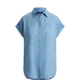 Monogram Logo Linen Casual Shirt