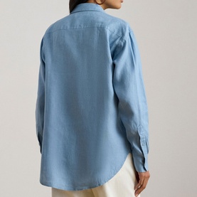 Eyelet-Logo Linen Shirt