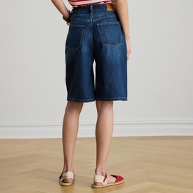 Bermuda Wide Leg Denim Shorts