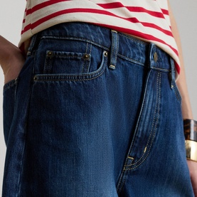 Bermuda Wide Leg Denim Shorts