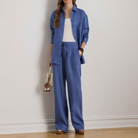 Linen Wide Leg Trousers