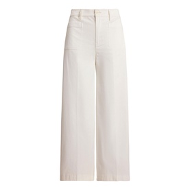 Wide Leg Cropped Chino Trousers
