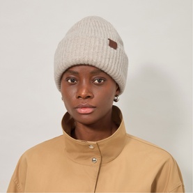 Chunky Logo Ribbed Wool Beanie