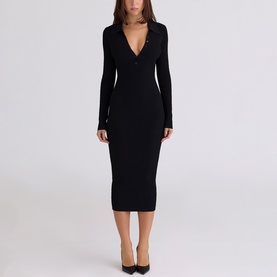 Sabra Knitted Shirt Dress