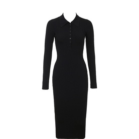 self portrait dresses brown thomas Self-portrait Ribbed Knit Midi Dress