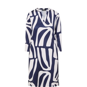Abstract Pocket Mini Dress