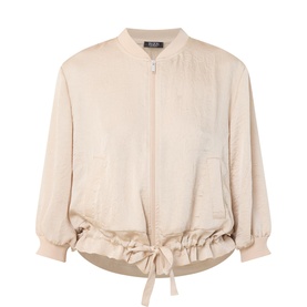 Textured Zip Bomber Jacket