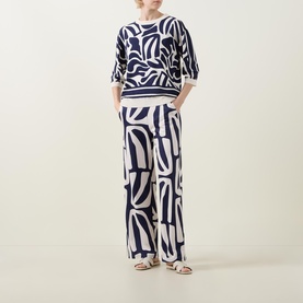 Abstract Ribbed Top