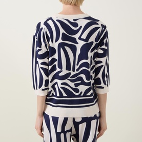 Abstract Ribbed Top