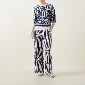 Abstract Ribbed Top