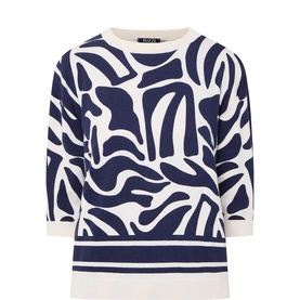 Abstract Ribbed Top
