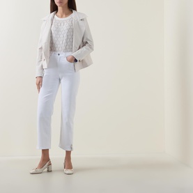 Cropped Straight Leg Jeans