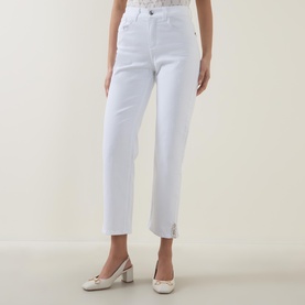 Cropped Straight Leg Jeans