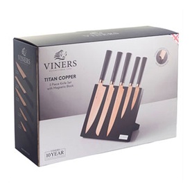 Titan Copper 6-Piece Knife Block