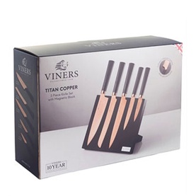 Titan Copper 6-Piece Knife Block