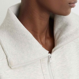 Laurried Drawstring Zip Sweatshirt