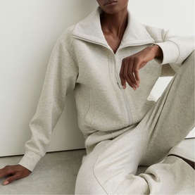 Laurried Drawstring Zip Sweatshirt