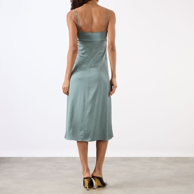 Lace-Panel Slip Dress