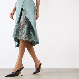 Lace-Panel Slip Dress