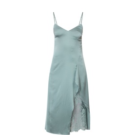 Lace-Panel Slip Dress