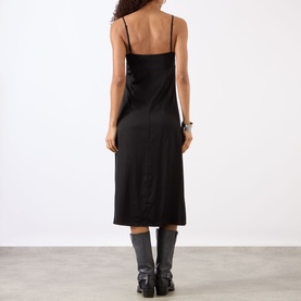 Lace-Panel Slip Dress
