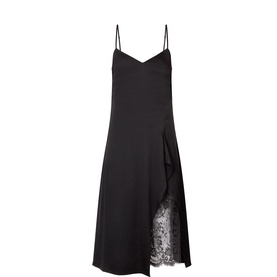 Lace-Panel Slip Dress
